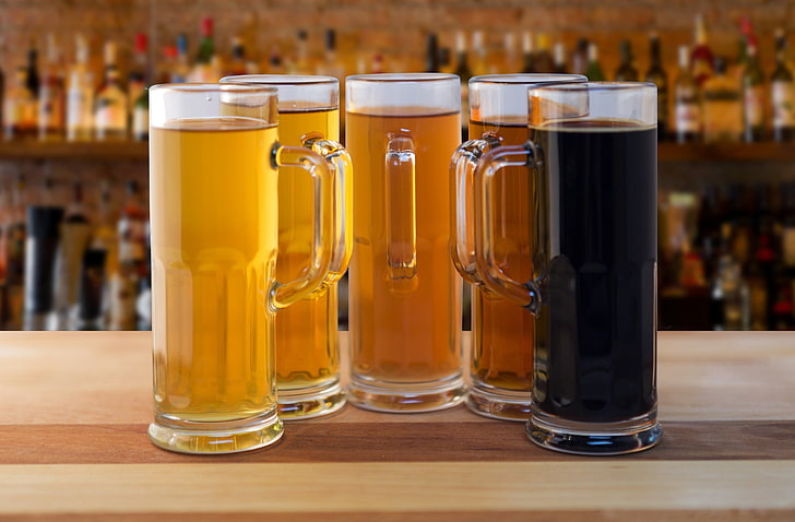 drinking glass, beer, HD wallpaper