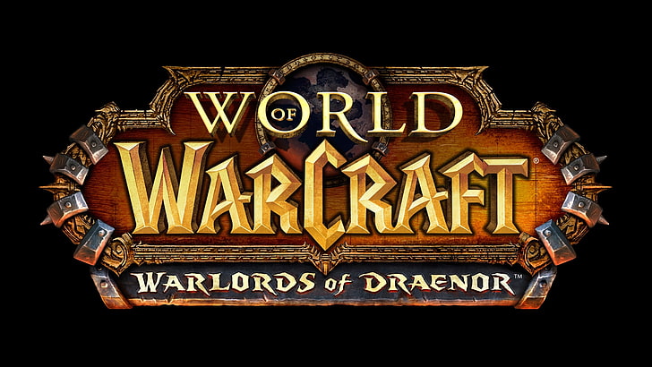 Лого на World of Warcraft Warlords of Draenor, world of warcraft warlords of draenor, world of warcraft, ново допълнение, ролева игра, онлайн, мултиплейър, виелица, HD тапет