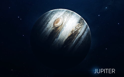 Jupiter, planet, rymd, rymdkonst, digital konst, Vadim Sadovski, HD tapet HD wallpaper