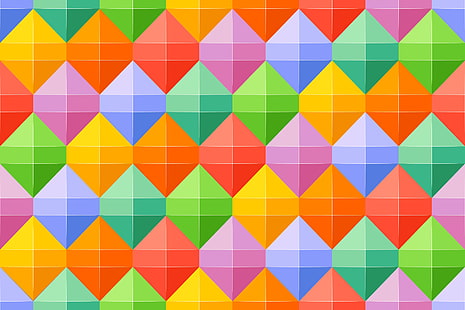 mehrfarbige Tapete, Beschaffenheit, bunt, Form, Muster, HD-Hintergrundbild HD wallpaper