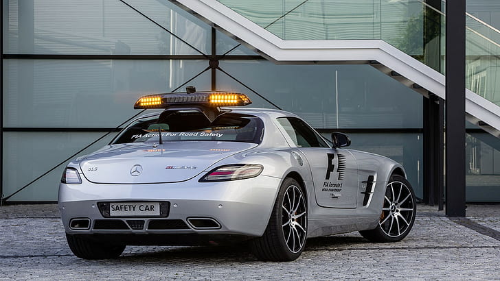 Mercedes SLS, coche de seguridad, Fondo de pantalla HD