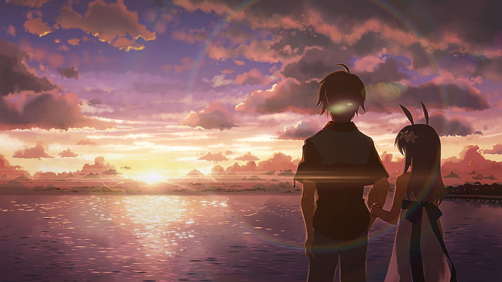 Anime, playa, DJ Max, gente, puesta de sol, Fondo de pantalla HD |  Wallpaperbetter
