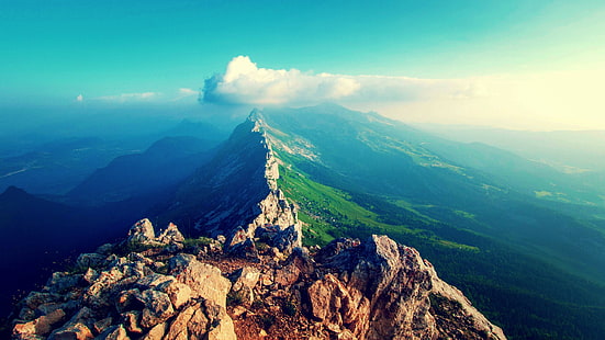 Mountain Range, Nexus, fantastico, 2560x1440, 4k foto, Sfondo HD HD wallpaper