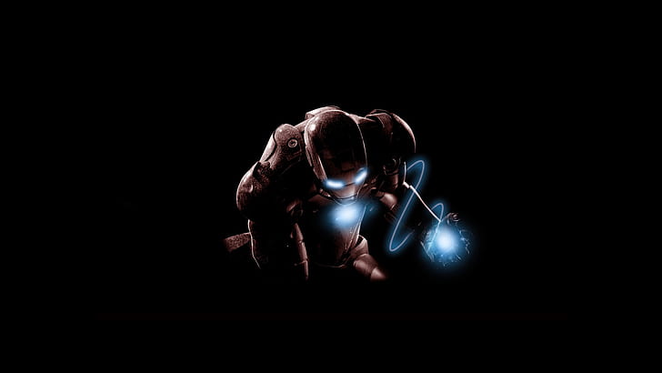 Iron Man Black Marvel HD, мультфильм / комикс, черный, мужчина, чудо, железо, HD обои