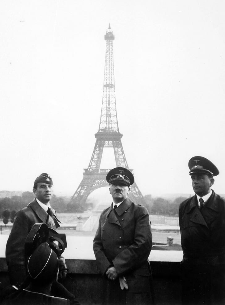 adolf hitler paryż francja wieża eiffla nazista z czasów ii wojny światowej, Tapety HD, tapety na telefon