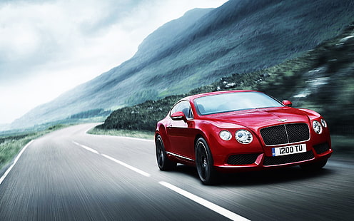 Roter Bentley Continental, Bentley Continental, HD-Hintergrundbild HD wallpaper