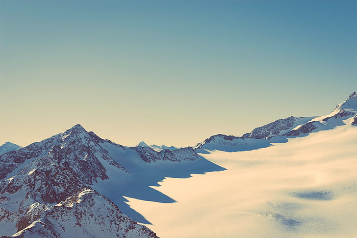 الطبيعة والثلج والجبال، خلفية HD