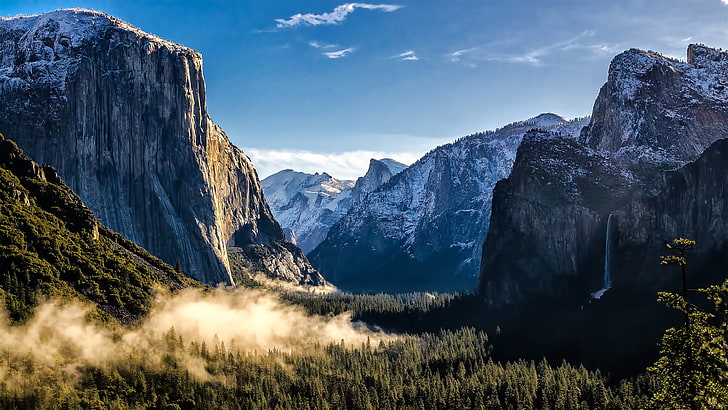 El Capitan, dağlar, Yosemite Ulusal Parkı, doğa, manzara, Yosemite Vadisi, HD masaüstü duvar kağıdı