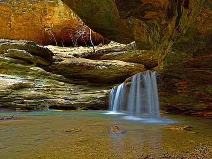Водопад Timelapse Rocks Stones HD, природа, скали, камъни, timelapse, водопад, HD тапет HD wallpaper