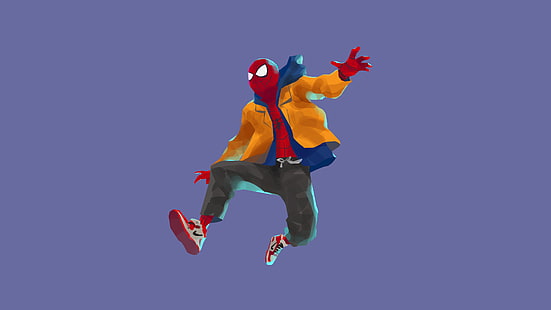 spiderman in den spinnenvers, filme 2018, 4k, filme, spiderman, animierte filme, hd, künstler, kunstwerk, artstation, HD-Hintergrundbild HD wallpaper