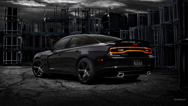 schwarzer Dodge Charger, Dodge Charger, Auto, schwarze Autos, HD-Hintergrundbild