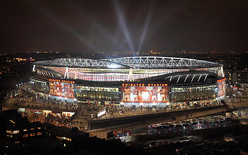 fotboll, stadion, Arsenal, London, Emirates Stadium, HD tapet HD wallpaper