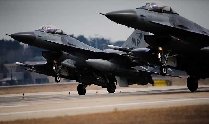 самолет, военни, военновъздушни сили, самолети, General Dynamics F-16 Fighting Falcon, HD тапет