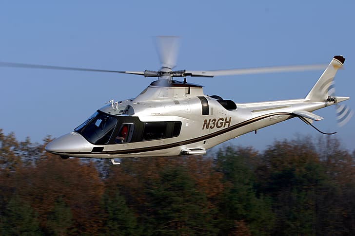 forest, flight, easy, helicopter, Power, Italian, multipurpose, Agusta, AW 109, HD wallpaper