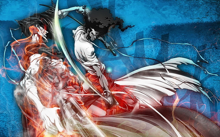 Afro Samurai digital wallpaper, Afro Samurai, anime, HD wallpaper