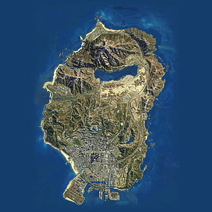 Rockstar ، خريطة ، Grand Theft Auto V ، GTA V، خلفية HD HD wallpaper