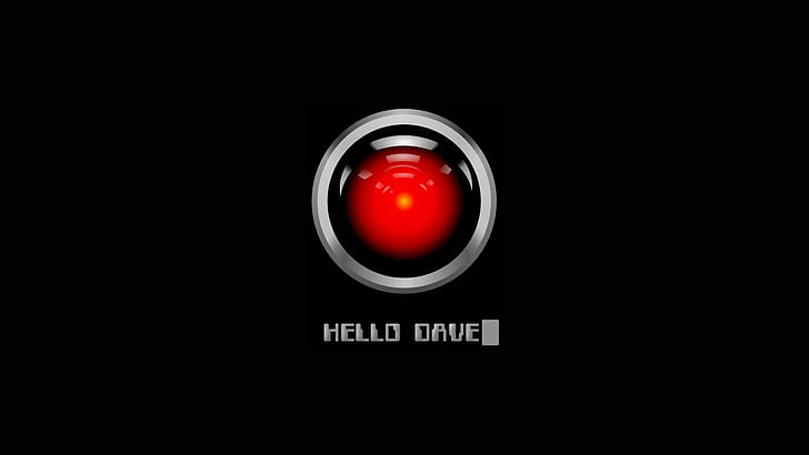Hello Dave 2001: A Space Odyssey Hal 9000 Black HD, hello dave teks, hitam, space, film, a, 2001, odyssey, hello, hal, 9000, dave, Wallpaper HD