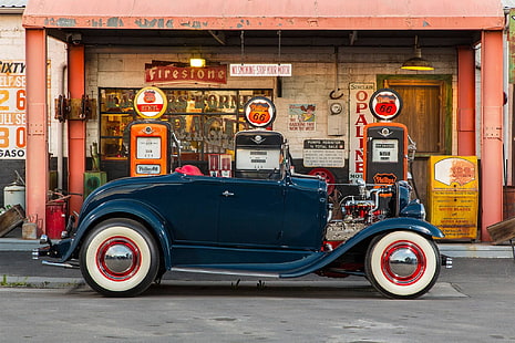 1930, coutume, gué, chaud, modèle-a, roadster, tige, tiges, v-8, millésime, Fond d'écran HD HD wallpaper