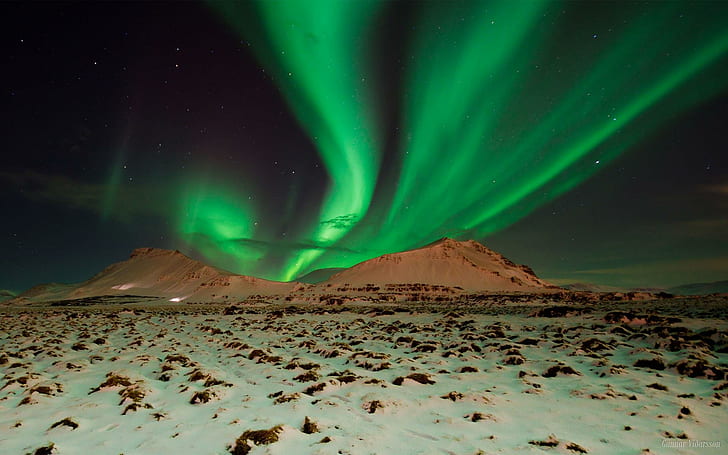 Lampu Utara yang menakjubkan, lampu utara, aurora, awan, alam, dan lanskap, Wallpaper HD