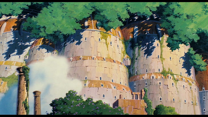 Laputa Schloss im Himmel, HD-Hintergrundbild