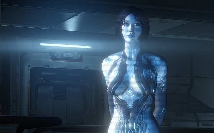 papier peint de cyborg féminin, Halo, Cortana, Halo 4, Fond d'écran HD