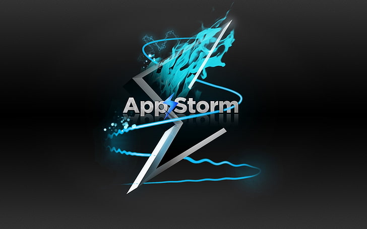 App storm, Apple, Mac, Rain, Water, Blue, Black, HD wallpaper