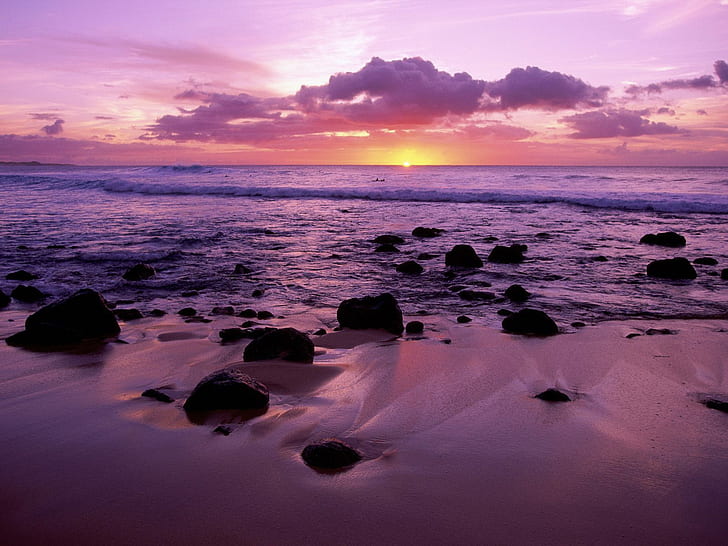 Molokai Shore Hawaii HD, ชายหาด, ชายฝั่ง, ฮาวาย, โมโลไก, วอลล์เปเปอร์ HD