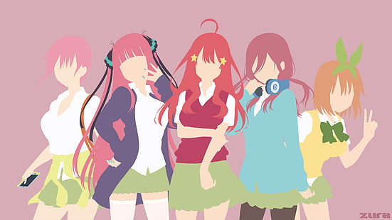  Anime, The Quintessential Quintuplets, Ichika Nakano, Itsuki Nakano, Miku Nakano, Nino Nakano, Yotsuba Nakano, HD wallpaper HD wallpaper