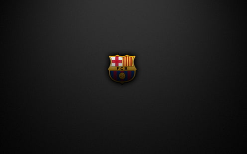 crest, FC Barcelona, logo, soccer, HD wallpaper HD wallpaper