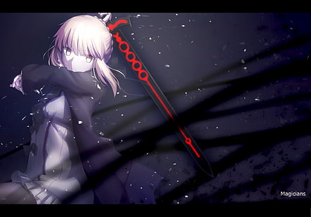 Fate Series, Anime Girls, Sabre Alter, Schwert, HD-Hintergrundbild HD wallpaper