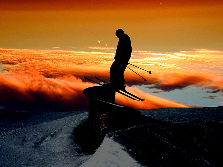 bermain ski, Wallpaper HD