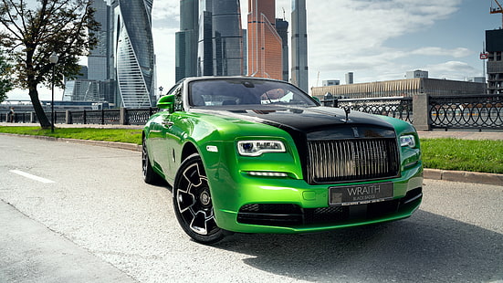 Rolls Royce, Rolls-Royce Wraith, Coche, Green Car, Coche de lujo, Rolls-Royce, Vehículo, Fondo de pantalla HD HD wallpaper