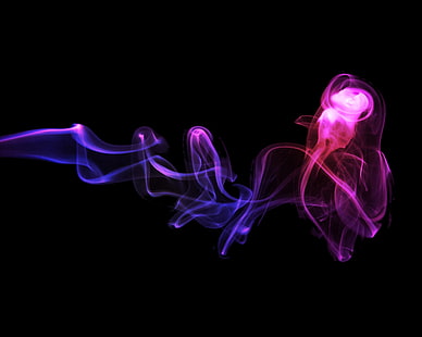 humo morado y rosa, abstracto, humo, colores, Fondo de pantalla HD HD wallpaper