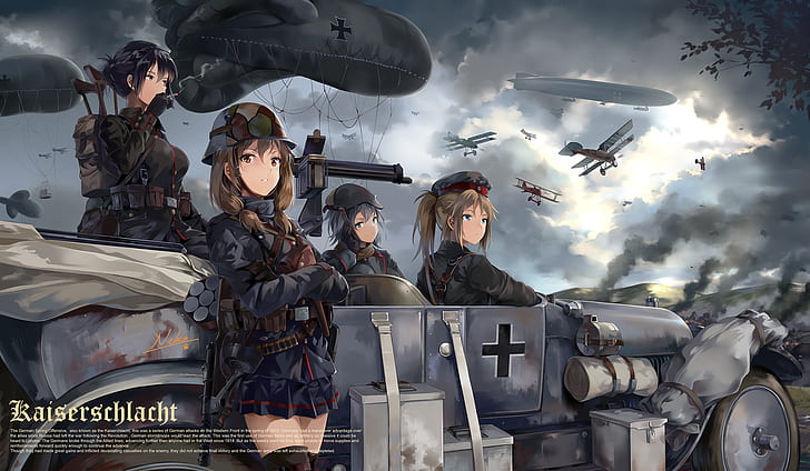 Anime, anime girls, girls with guns, stockings, world war, gun, German  Army, HD wallpaper | Wallpaperbetter