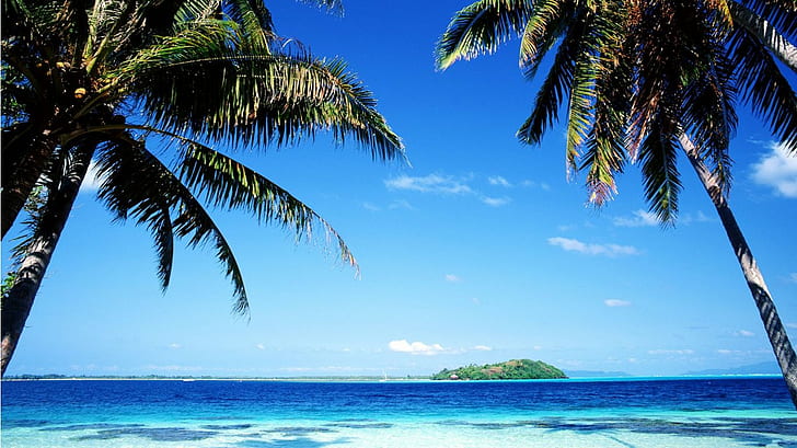 Frankreich, Polynesien, Tahiti Strand, tropischer Strand, HD-Hintergrundbild