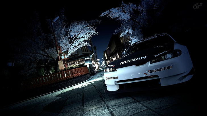 mobil Nissan putih dan hitam, Silvia, Nissan, 2002, Spec-R, Aero, (s15) RM, Wallpaper HD