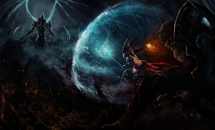 Diablo, Diablo III: Schnitter der Seelen, Malthael (Diablo III), Mönch (Diablo III), Zauberer (Diablo III), HD-Hintergrundbild