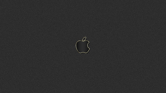 Logo Apple, oro, nero, mela, logo, mac, Sfondo HD HD wallpaper