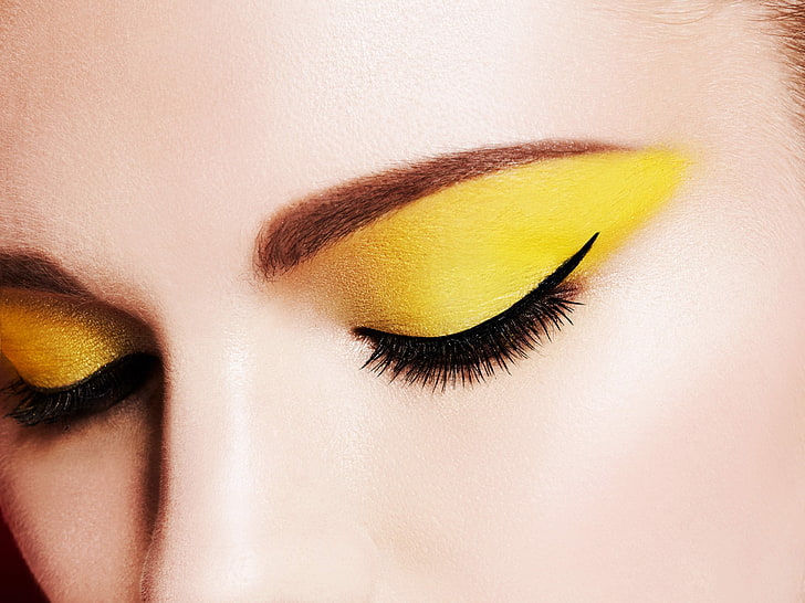 eyes, Blonde, yellow, HD wallpaper