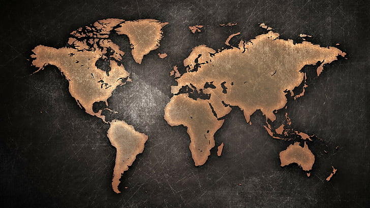 แผนที่โลกสีน้ำตาลแผนที่โลกแผนที่โลก, วอลล์เปเปอร์ HD