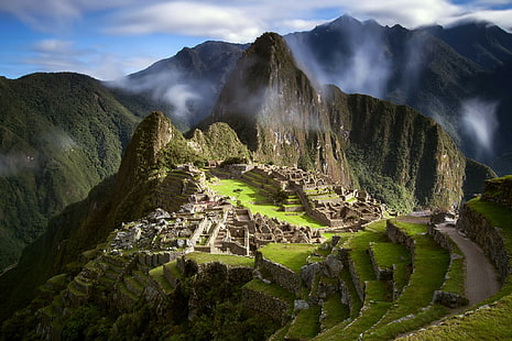 ماتشو بيتشو الجبال المناظر الطبيعية بيرو أمريكا الجنوبية، خلفية HD HD wallpaper