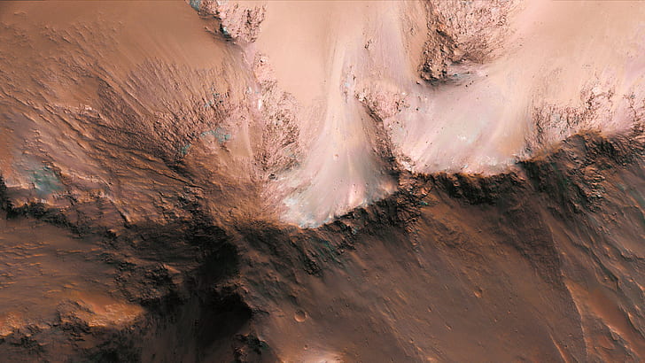Марс, НАСА, дюна, пейзаж, въздушен изглед, планета, HD тапет