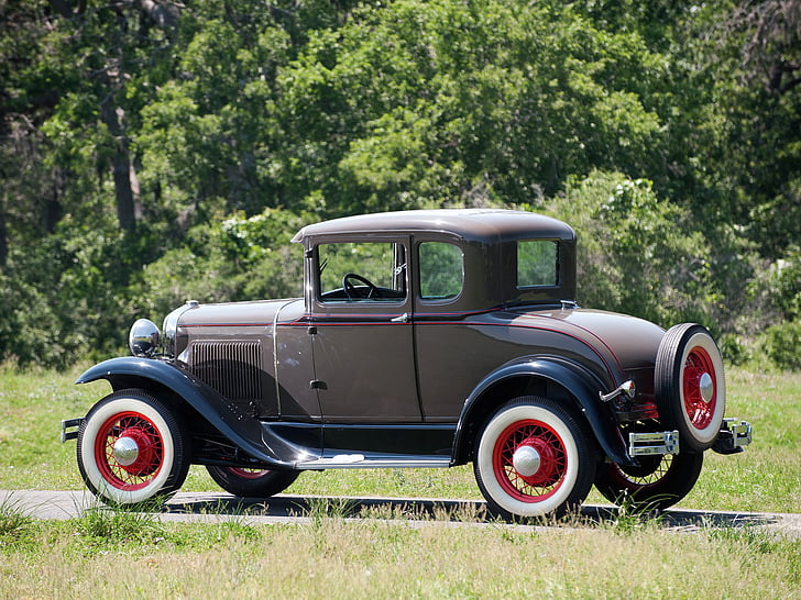 1930, 45b, 5 window, coupe, ford, model a, retro, HD wallpaper