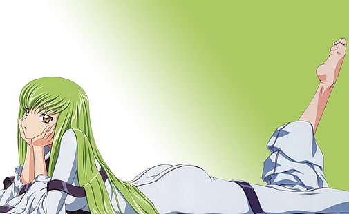 코드 기어스 CC V, 녹색 머리 여성 애니메이션 캐릭터 일러스트, 예술, 애니메이션, 코드, 기어스, HD 배경 화면 HD wallpaper