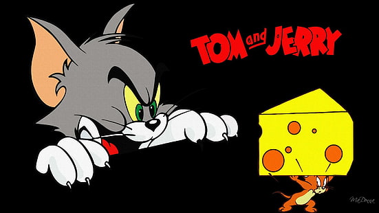 Puss Tom and Mouse Jerry Cartoon Hd Wallpaper for Desktop 1920 × 1080, HD тапет HD wallpaper