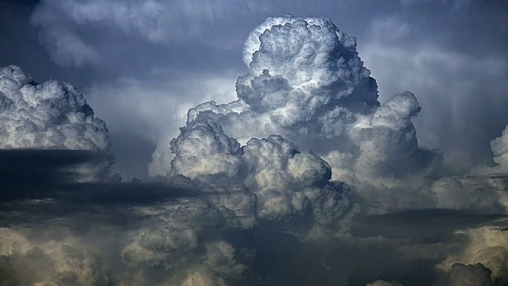 Big Dark Clouds, beautiful, dark, clouds, 3d and abstract, HD wallpaper