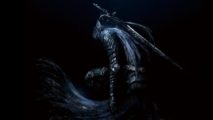 Ritter mit Schwert Illustration, Fantasy-Kunst, Dark Souls, HD-Hintergrundbild