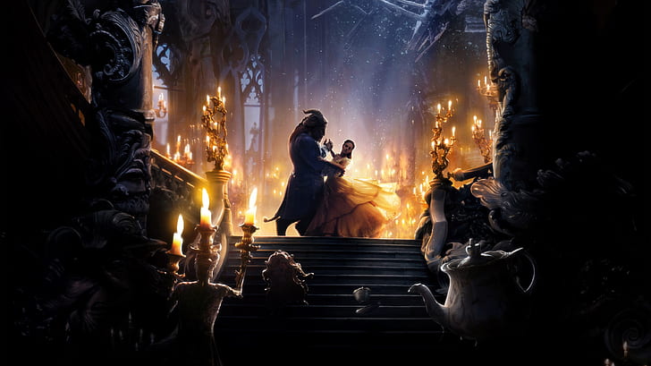 beauty and the beast 4k best pic ever, HD wallpaper