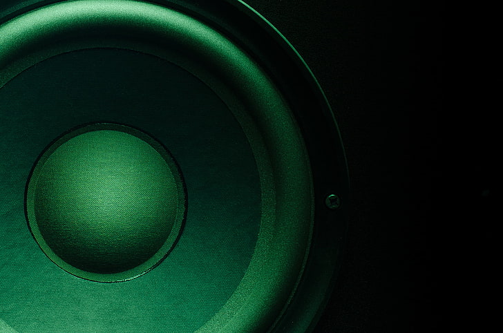 HD wallpaper closeup photo of black subwoofer speaker yellow music  bass  Wallpaper Flare