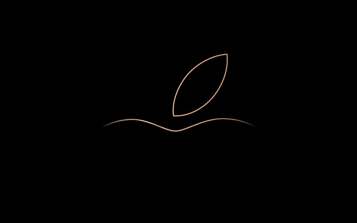 Apple, Logo, Minimalne, Ciemne tło, HD, Tapety HD